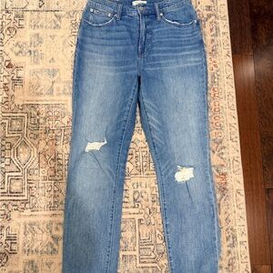 Madewell sz 30 Perfect Vintage Jean Straight-Leg Distressed Jeans